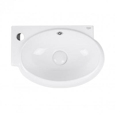 Раковина Qtap Leo 430x290x140 White з донним клапаном QT11115011LW