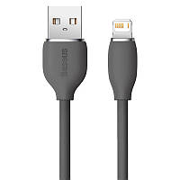 Дата кабель Baseus Jelly Liquid Silica Gel USB to Lightning 2.4A (1.2m) (CAGD000001) GRI