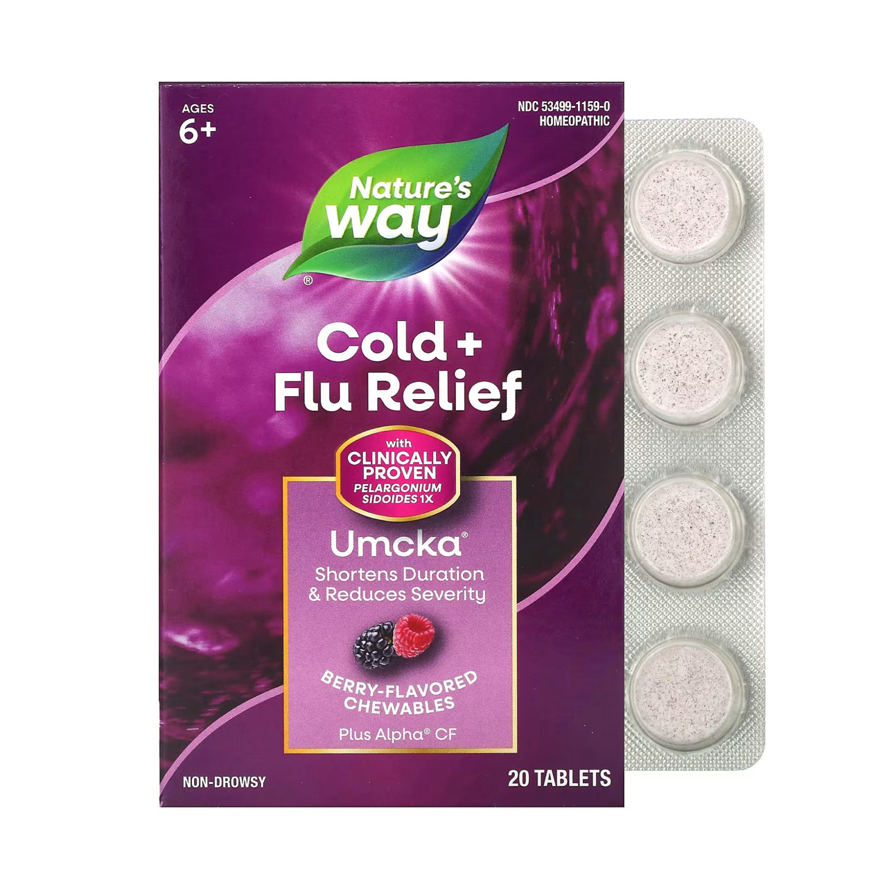 Umcka Cold & Flu Berry - 20 chew tabs (До 12.24), фото 1