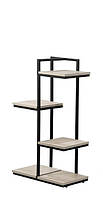 Підставка під квіти Водоспад каркас чорний, полички ДСП, 63х32,5х104 см (Richman ТМ)