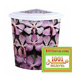 Бак для білизни кутовий Еlif, з малюнком "Гербери", фото 4