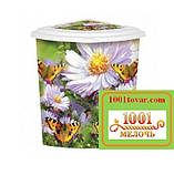 Бак для білизни кутовий Еlif, з малюнком "Гербери", фото 7