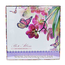 Весільний фотоальбом "Метелики" на 20 магнітних листів, 34 х 34 см