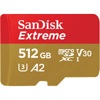 Карта памяти SanDisk 512GB microSD class 10 UHS-I U3 V30 Extreme (SDSQXAV-512G-GN6MA) n