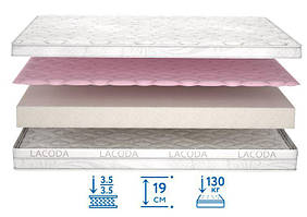 Матрац двосторонній Амбре безпружинний наповнення піна Be Like Memory 70х190 см (Матролюкс-ТМ)