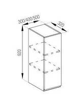 Кухня Тіна верхня секція В 30 корпус і фасад ДСП ширина 320 мм, висота 920 мм (Світ Меблів ТМ)