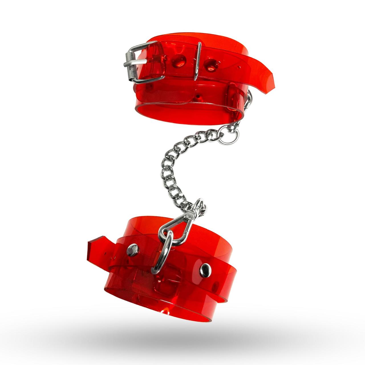 Наручники Feral Feelings — Hand Restraints Red Trasparent, фото 1