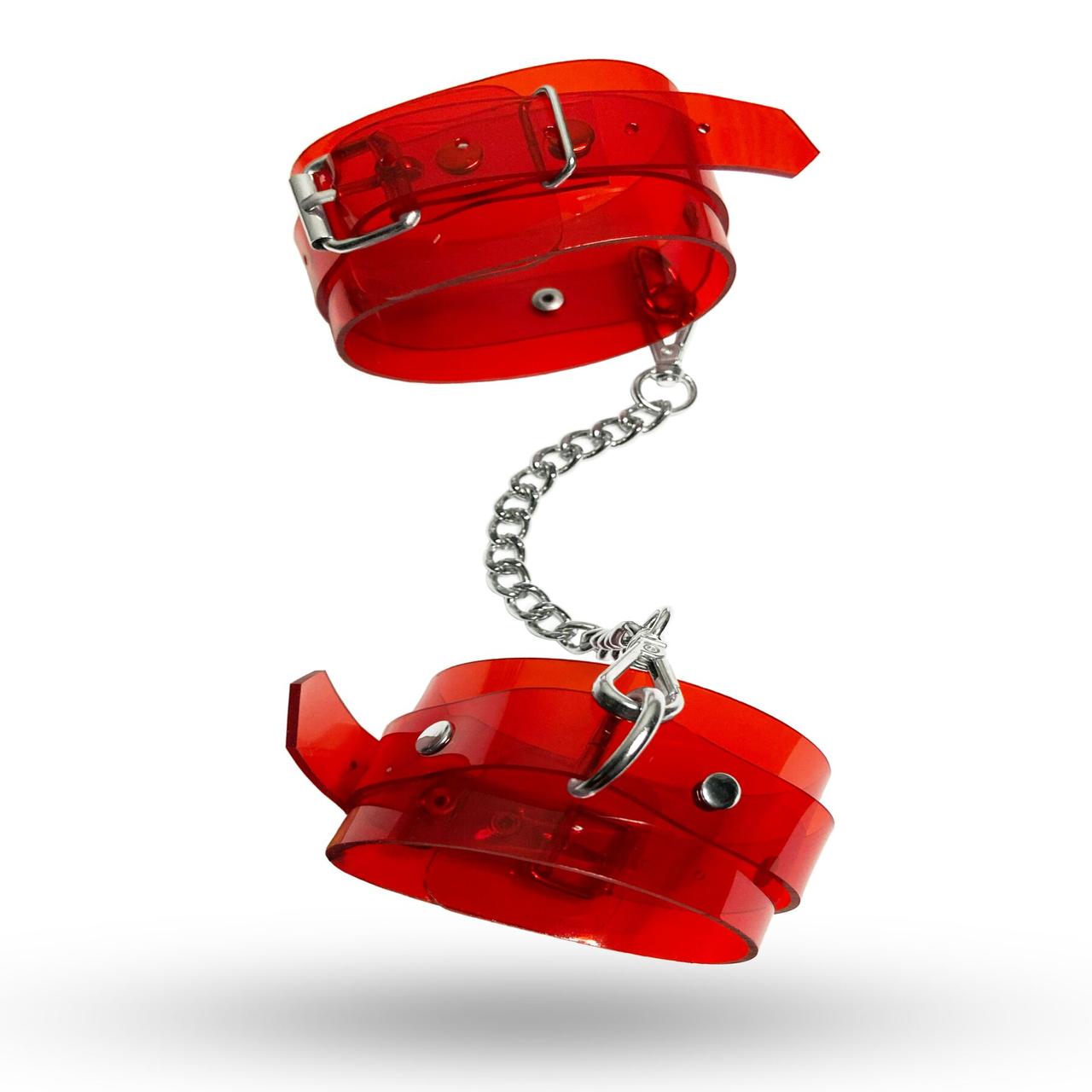 Поножи Feral Feelings - Ankle Restraints Red Trasparent, фото 1