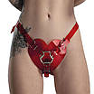 Трусики Серце для страпону Feral Feelings — Hearts Strap-on Belt Red Trasparent, фото 2