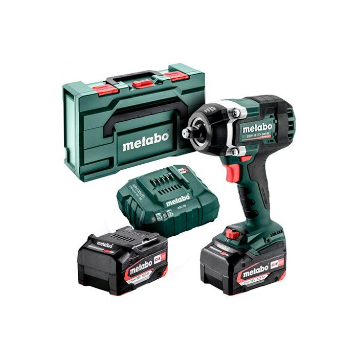 Акумуляторний ударний гайковерт Metabo SSW 18 LTX 800 BL, 2 акб 18 В Li-Power 5.2 Ah, з/п, кейс (602403650)