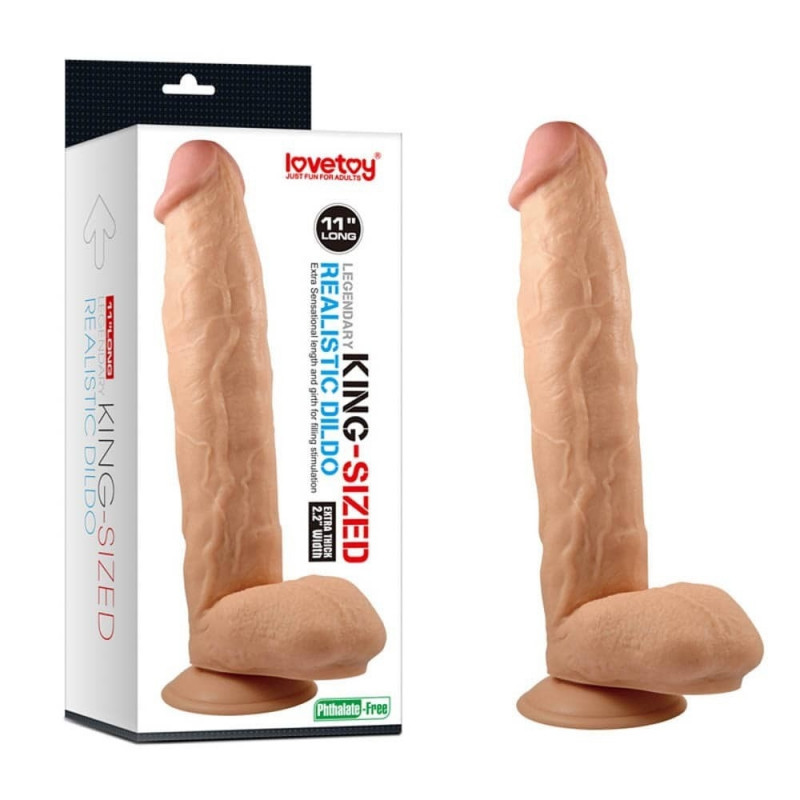 Королівський фалоімітатор Legendary King Sized Realistic Dildo 11 тілесний