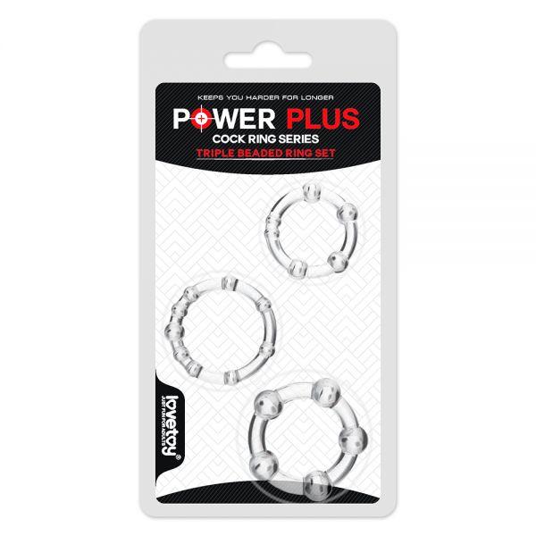 Набір ерекційних кілець POWER PLUS Cockring, Clear
