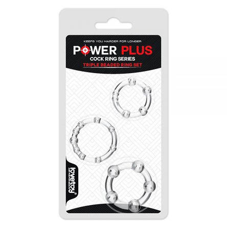Набір ерекційних кілець POWER PLUS Cockring, Clear, фото 1
