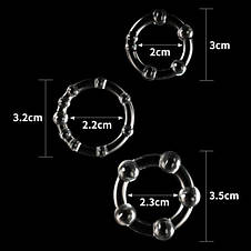 Набір ерекційних кілець POWER PLUS Cockring, Clear, фото 2