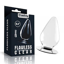 Анальна пробка конічної форми 4.5'' Flawless Clear Anal Plug, Clear