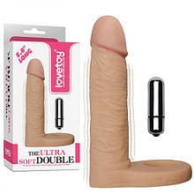 Анальна насадка з вібрацією 5.8" The Ultra Soft Double-Vibrating, Flesh