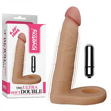 Анальна насадка з вібрацією 6.25" The Ultra Soft Double-Vibrating, Flesh