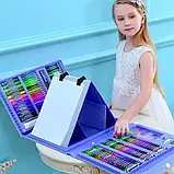 Набір для малювання на 208 предметів (блакитний), Набір для творчості, фото 2