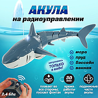 Игрушка Акула Shark Z102 | Интерактивная рыба для детей на радиоуправлении | Плавающая игрушка