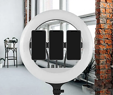 Кільцева Лампа Ring Fill Light QX-300 33см + Штатив 2.1м, Світлодіодне Освітлення для Блогера, фото 3