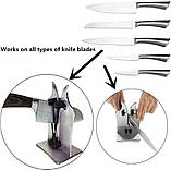 Точилка для ножів Bavarian Edge Knife Sharpener, Ручний безпечний механічний пристрій для заточування, фото 6