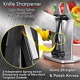 Точилка для ножів Bavarian Edge Knife Sharpener, Ручний безпечний механічний пристрій для заточування, фото 8