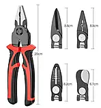 Набір змінних плоскогубців 5 в 1, Гострогубці для різання дроту, Інструменти для електриків, фото 5