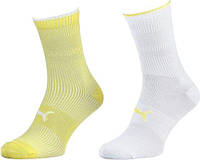 Носки женские Puma SOCK CLASSIC 2P WOMEN бело-желтые (2 пары) 103003001-013