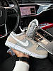 Чоловічі кросівки Nike SB Dunk Low Beige Gray White Взуття Найк СБ Данк Лоу низькі бежеві шкіра замш демісезон, фото 9