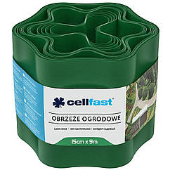 Бордюр садовий хвилястий 15 см х 9 м зелений Cellfast