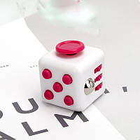 Кубик антистрес Fidget Cube 14125 3.5х3.5х4 см білий з рожевим