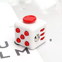 Кубик антистресс Fidget Cube 14132 3.5х3.5х4 см белый с красным