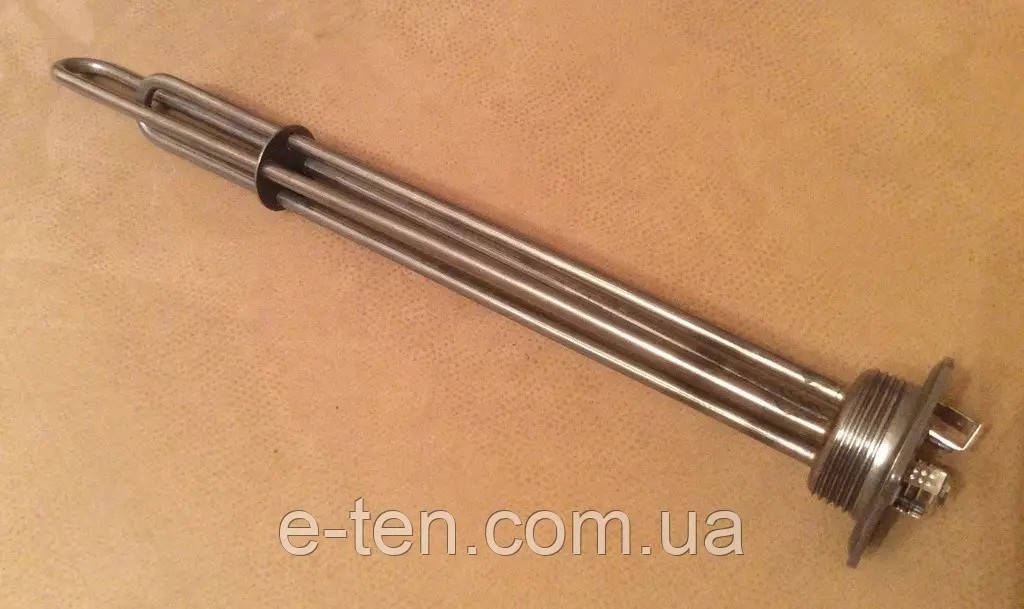 Тен нержавійка в масляний обігрівач 2000W / різьба 1¼" (42мм) / L=450мм / крок різьби 2мм  (Туреччина)