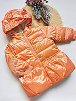 Курточка для девочки блестящая еврозима 30166, розмір 86