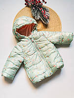 Демисезонная курточка для девочки в цветочки 30175, розмір 62