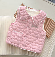 Стильная жилетка для девочки розовая Beautiful 10199, розмір 130