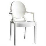 Пластиковий стілець SDM Доріс з підлокітниками білий для кухні, фото 3