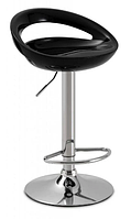 Высокий стул барный Торре SDM пластик сидения черный опора металлическая хром