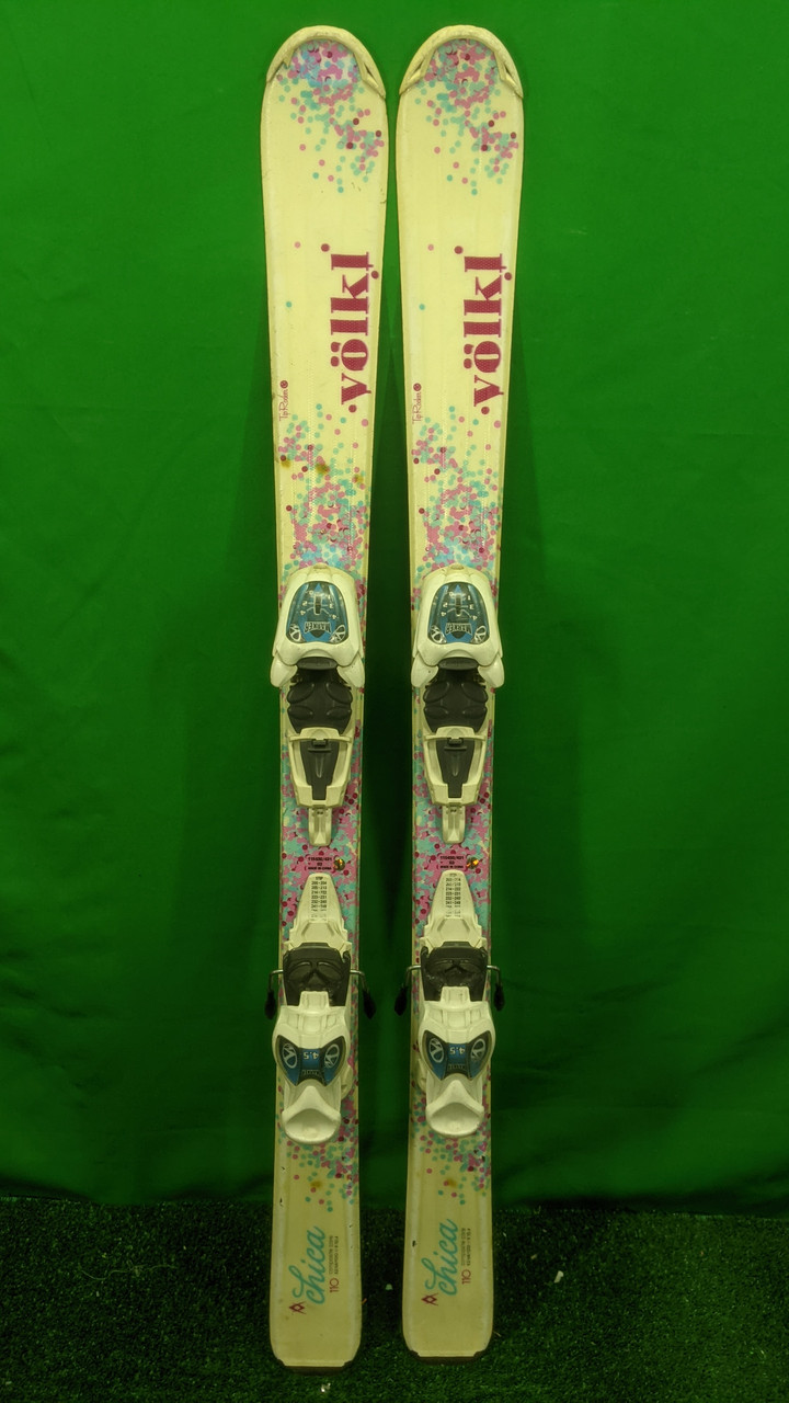 Гірські лижі Volkl Chika 110 см карвінг б/у, фото 1