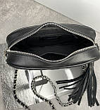 Чорна сумка STELLA з натуральної шкіри пітона, фото 3