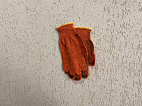 Перчатки рабочие хлопковые оранжевые 2 сорт PD-21