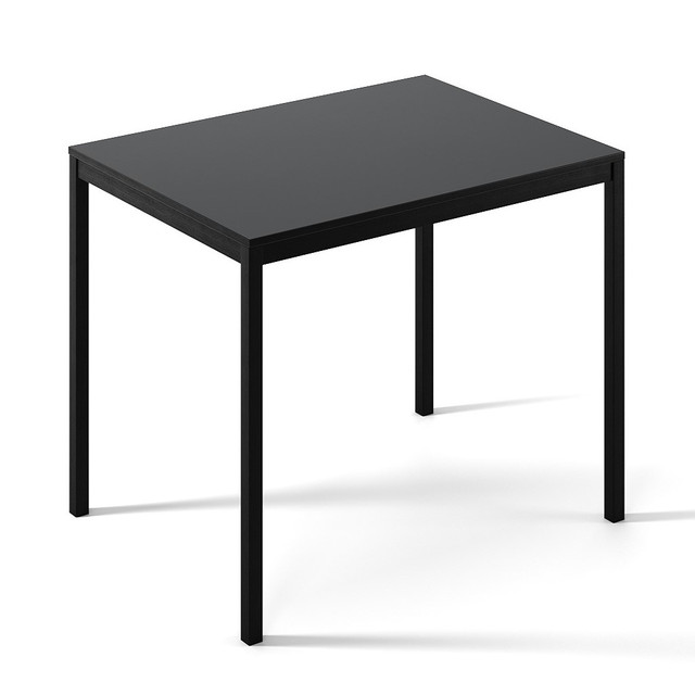 Письмовий стіл Brevity Loft Mid у стилі лофт, графіт/чорний метал Письмовий стіл Brevity Loft Mid 90x75x67 см у стилі лофт, графіт із чорним металевим каркасом