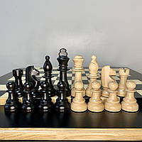 Шахові фігури "Staunton" у чорному кольорі з деревини клена. Різьба по дереву. Ручна робота. Без дошки!