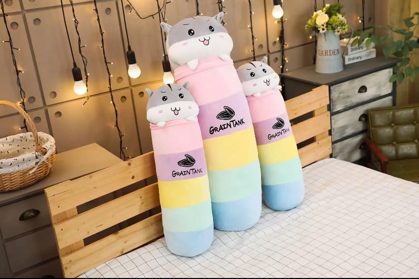 М'яка іграшка-подушка Кіт Батон 90 см Райдужний, М'яка подушка іграшка Кіт Райдужний 90 см