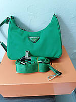 Женская сумочка, клатч отличное качество Prada mini green 23*15*6