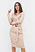 Вишукане класичне жіноче плаття Mishell, бежевий, фото 3