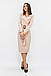 Вишукане класичне жіноче плаття Mishell, бежевий, фото 2