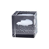 Куб призма стеклянный высококачественный облако 40x40x40 (AH0110_2)