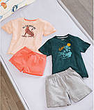 Дитяча літня піжама Pepperts на дівчинку, футболка + шорти, р.122-128 - 6-8 років, леопард, фото 2