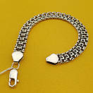 Срібний браслет чоловічий масивний Фараон. Широкий браслет на руку срібло 925. Ширина 10 мм. 19 см, фото 8